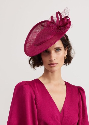 Phase Eight Pink Twist Back Bow Fascinator Hats Pink USA | 3590672-IJ